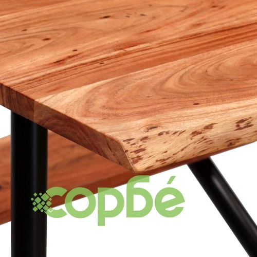 Бар маса с пейки, акация масив, 80x50x107 см  ➤ топ цена ➤ sorbe.bg