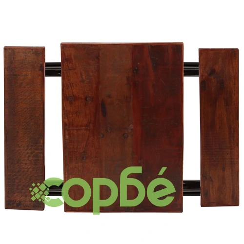 Бар маса с пейки, регенерирано дърво масив, 80x50x107 см  ➤ топ цена ➤ sorbe.bg