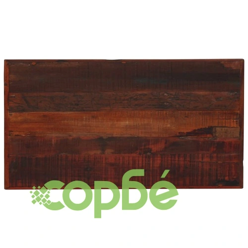 Бар маса, регенерирано дърво масив, тъмнокафява, 120x60x107 см ➤ топ цена ➤ sorbe.bg