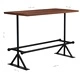 Бар маса, регенерирано дърво масив, тъмнокафява, 150x70x107 см 