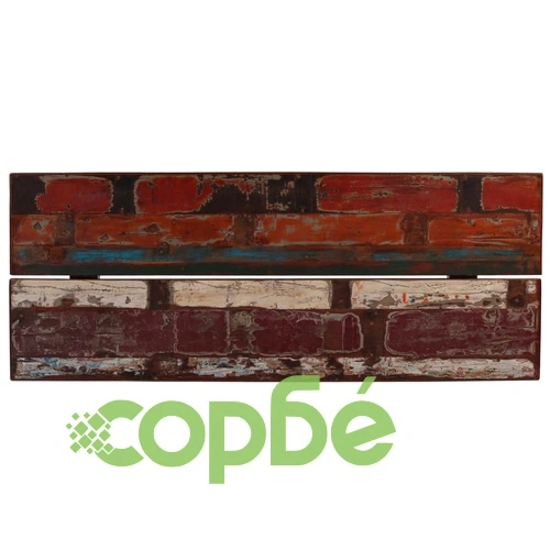 Бар маса, регенерирано дърво масив, многоцветна, 180x70x107 см  ➤ топ цена ➤ sorbe.bg