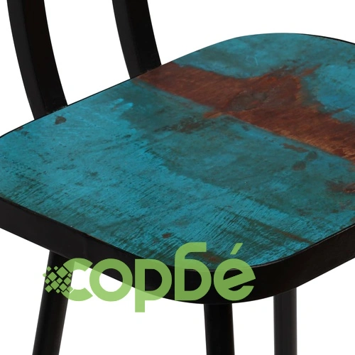 Бар комплект, 5 части, регенерирано дърво масив, многоцветен ➤ топ цена ➤ sorbe.bg