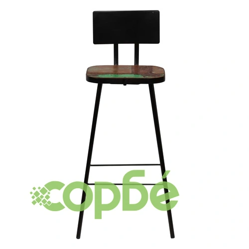 Бар комплект, 7 части, регенерирано дърво масив, многоцветен ➤ топ цена ➤ sorbe.bg