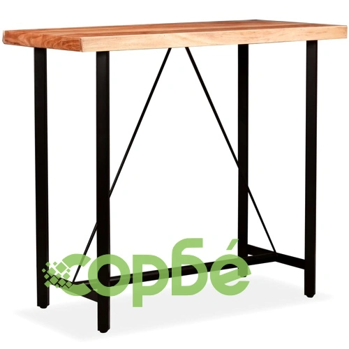 Бар маса, акациево дърво масив, 120x60x107 см ➤ топ цена ➤ sorbe.bg