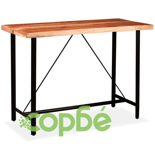 Бар маса, акациево дърво масив, 150x70x107 см ➤ топ цена ➤ sorbe.bg