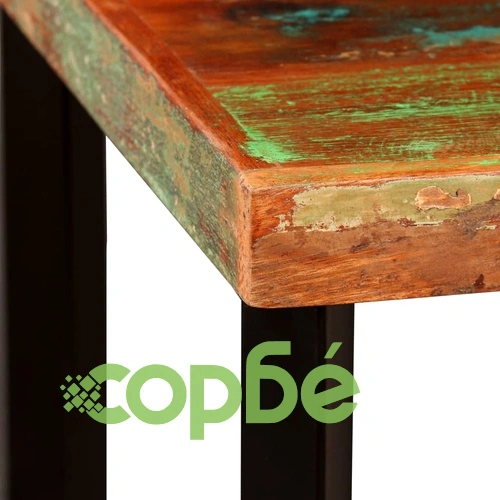 Бар маса, регенерирано дърво масив, 60x60x107 см ➤ топ цена ➤ sorbe.bg