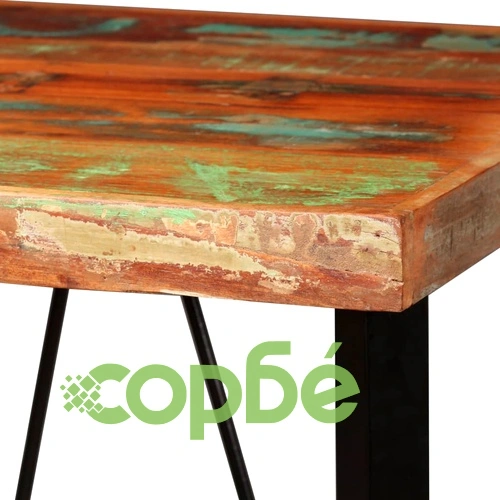 Бар маса, регенерирано дърво масив, 60x60x107 см ➤ топ цена ➤ sorbe.bg