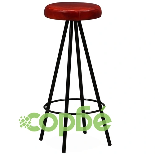 Бар табуретки, 4 бр, естествена кожа ➤ топ цена ➤ sorbe.bg