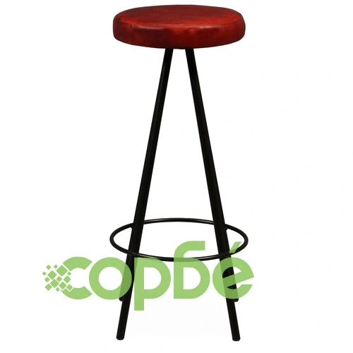 Бар табуретки, 4 бр, естествена кожа ➤ топ цена ➤ sorbe.bg