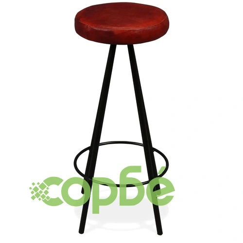 Бар табуретки, 4 бр, естествена кожа ➤ топ цена ➤ sorbe.bg