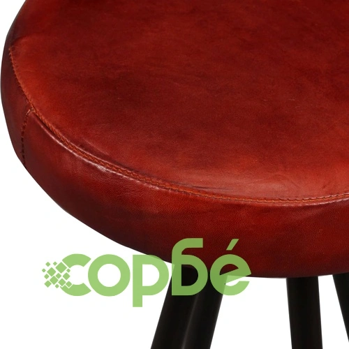 Бар табуретки, 4 бр, естествена кожа ➤ топ цена ➤ sorbe.bg