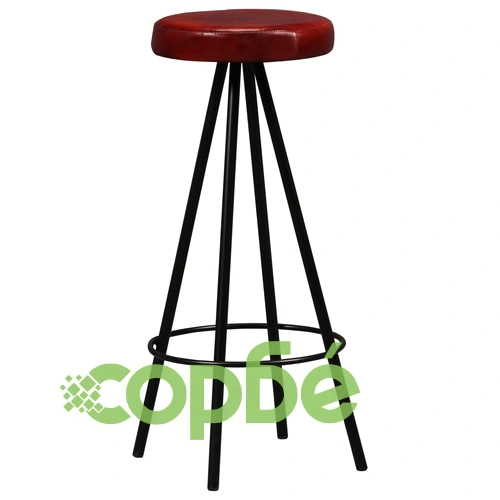 Бар табуретки, 4 бр, естествена кожа ➤ топ цена ➤ sorbe.bg