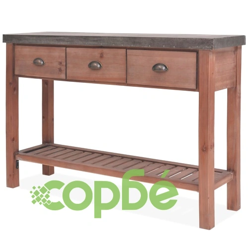 Конзолна маса, ела масив, 122x35x80 cм ➤ топ цена ➤ sorbe.bg