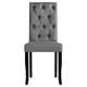 Трапезни столове, 2 бр, тъмносиви, текстил