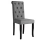 Трапезни столове, 4 бр, тъмносиви, текстил