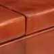2-местен диван, естествена кожа, тъмнокафяв 