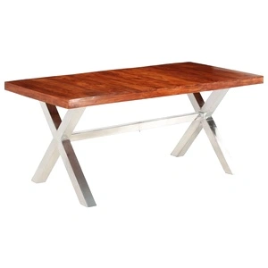 Трапезна маса, дърво масив, 180x90x76 см