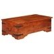 Маса за кафе масивно акациево дърво с меден финиш 110x55x35 см