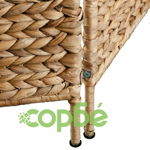 Параван за стая, 4 панела, 154x160 cм, воден хиацинт  ➤ топ цена ➤ sorbe.bg