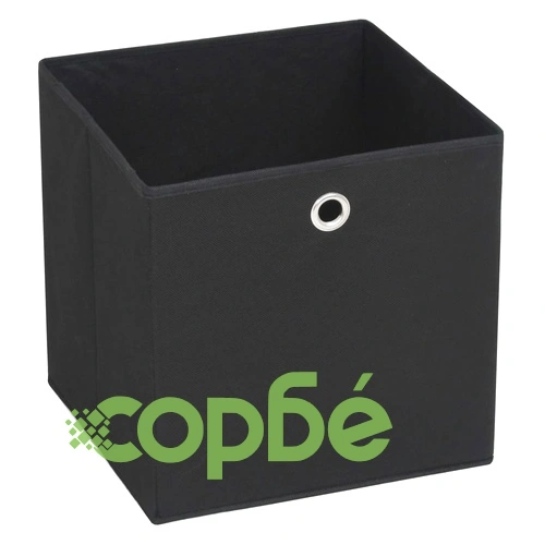 Кутии за съхранение, 10 бр, нетъкан текстил, 32x32x32 см, черни ➤ топ цена ➤ sorbe.bg