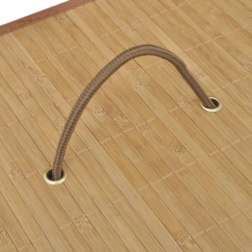 Бамбуков кош за пране, правоъгълен, естествен цвят       ➤ топ цена ➤ sorbe.bg