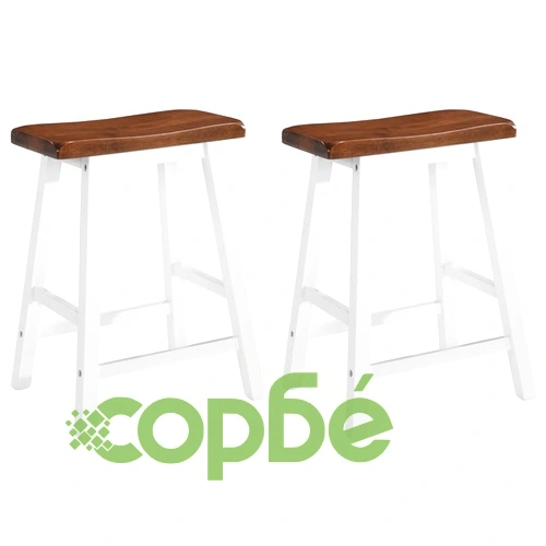 Бар табуретки, 2 бр, масивно дърво ➤ топ цена ➤ sorbe.bg