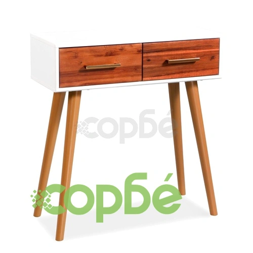 Конзолна маса, акациево дърво масив, 70x30x75 cм ➤ топ цена ➤ sorbe.bg