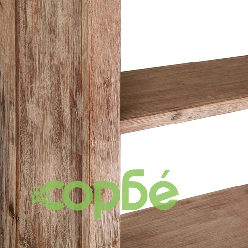 Библиотека с 5 рафта, 80x30x180 см, акациево дърво масив ➤ топ цена ➤ sorbe.bg