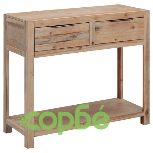Конзолна маса, 82x33x73 cм, акациево дърво масив ➤ топ цена ➤ sorbe.bg