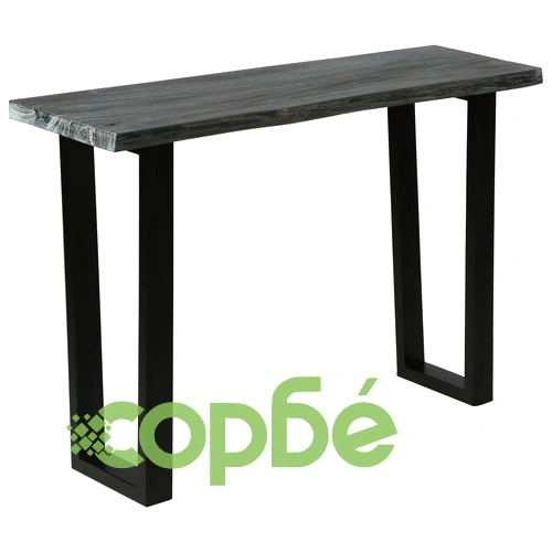 Конзолна маса, минди масив, 110x35x75 cм, сива ➤ топ цена ➤ sorbe.bg