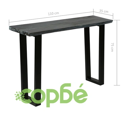 Конзолна маса, минди масив, 110x35x75 cм, сива ➤ топ цена ➤ sorbe.bg