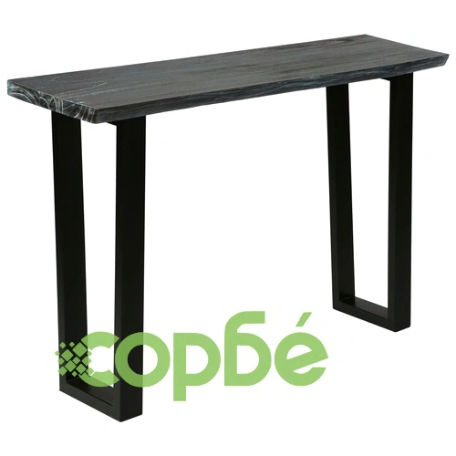 Конзолна маса, минди масив, 110x35x75 cм, сива ➤ топ цена ➤ sorbe.bg