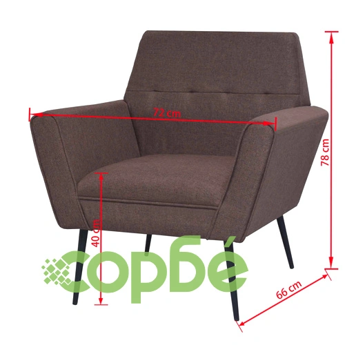 Фотьойл, кафяв, стомана и текстил ➤ топ цена ➤ sorbe.bg