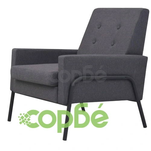 Фотьойл, тъмносив, стомана и текстил ➤ топ цена ➤ sorbe.bg