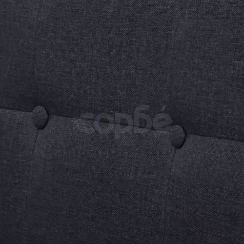 Двуместен диван с подлакътници, стомана и текстил, тъмносив  ➤ топ цена ➤ sorbe.bg