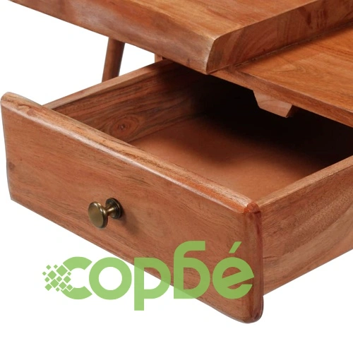 Конзолна маса, акациево дърво масив, 115x35x76 cм ➤ топ цена ➤ sorbe.bg