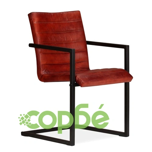 Трапезни столове, 2 бр, кафяви, естествена кожа ➤ топ цена ➤ sorbe.bg