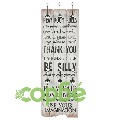 Закачалка за дрехи с 6 куки, 120х40 см, THANK YOU  ➤ топ цена ➤ sorbe.bg