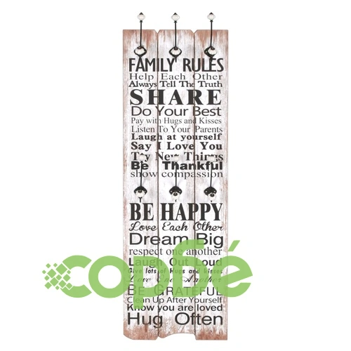 Закачалка за дрехи с 6 куки, 120х40 см, FAMILY RULES  ➤ топ цена ➤ sorbe.bg