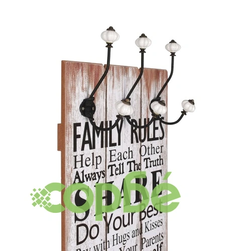 Закачалка за дрехи с 6 куки, 120х40 см, FAMILY RULES  ➤ топ цена ➤ sorbe.bg