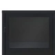 Страничен метален шкаф в индустриален стил, 120x35x70 см, черен