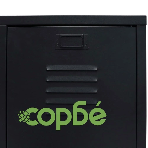 Гардероб метален, индустриален стил, 67x35x107 см, черен ➤ топ цена ➤ sorbe.bg