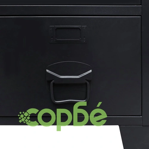 Гардероб метален, индустриален стил, 67x35x107 см, черен ➤ топ цена ➤ sorbe.bg