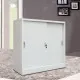 Офис шкаф с плъзгащи се врати, метал, 90x40x90 см, сив