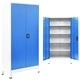 Метален офис шкаф, 90x40x180 см, сиво и синьо Метален офис шкаф, 90x40x180 см, сиво и синьо