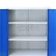 Метален офис шкаф, 90x40x180 см, сиво и синьо