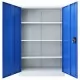 Офис шкаф, метал, 90x40x140 см, сиво и синьо