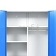 Заключващ се шкаф с 2 врати, метал, 90x40x180 cм, сиво и синьо Заключващ се шкаф с 2 врати, метал, 90x40x180 cм, сиво и синьо