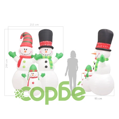 Коледни надуваеми снежни човеци Santa Family LED IP44 240 см на топ цена от sorbe.bg Коледни надуваеми снежни човеци Santa Family LED IP44 240 см ➤ топ цена ➤ sorbe.bg