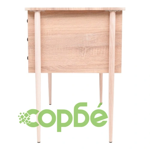 Писалище с чекмеджета, 120x55x76 см, дъб и черно ➤ топ цена ➤ sorbe.bg